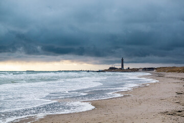 storm clouds over the sea grenen Denmark