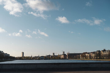 Fototapeta na wymiar view from the bridge of copenhagen