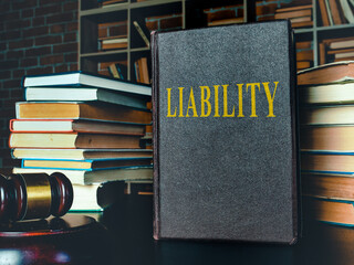 Law book about Liability in the court.