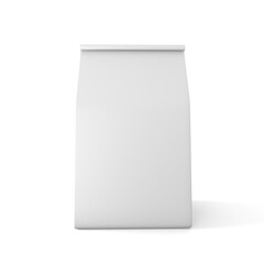 White paper bags on white background.3dillustration.