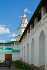 Medieval Russian monastery. Christian culture, tourism and pilgrimage.