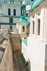Medieval Russian monastery. Christian culture, tourism and pilgrimage.