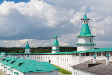Medieval Russian monastery. Christian culture, tourism and pilgrimage.
