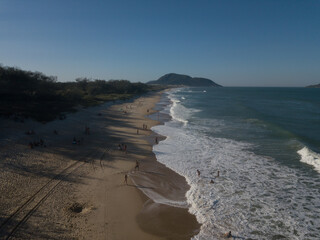 Paradise Beach Tropical Island Nature Sunny Sun Green Blue Sea Ocean Waves Water Sand Forest Florianopolis Santa Catarina Brazil 