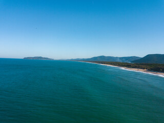Paradise Beach Tropical Island Nature Sunny Sun Green Blue Sea Ocean Waves Water Sand Forest Florianopolis Santa Catarina Brazil 