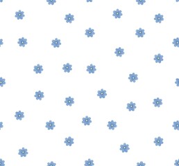 Blue snowdrop seamless pattern. Floral background