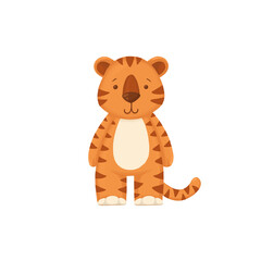 Cute little tiger children  illustration