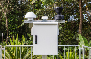 Rain gauge station.