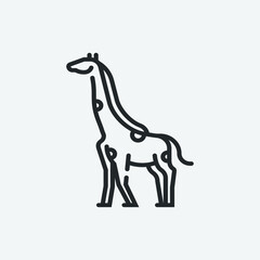 Giraffe vector icon illustration sign