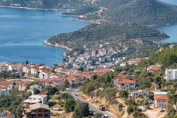Fototapeta na wymiar Beautiful mediterranean town Kas in Turkey.