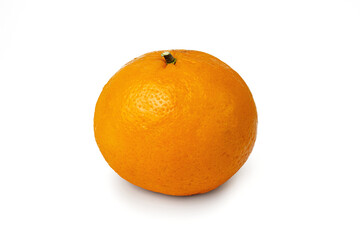 Valencia orange fruit isolated on white background.