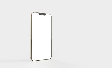 realistic smartphone template mockup for user experience presentation. Stylish concept design for websites, applications and landing pages. 3d
