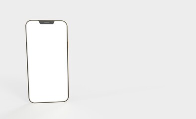 realistic smartphone template mockup for user experience presentation. Stylish concept design for websites, applications and landing pages. 3d