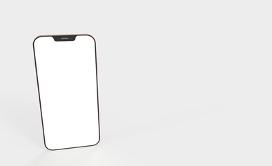 realistic smartphone template mockup for user experience presentation. Stylish concept design for websites, applications and landing pages. 3d