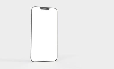 realistic smartphone template mockup for user experience presentation. Stylish concept design for websites, applications and landing pages. 3d - obrazy, fototapety, plakaty