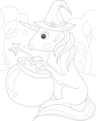 Unicorn coloring Activity page
