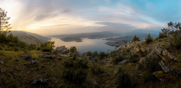 Spectacular landscape of the Atazar seen from above