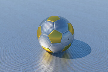 Close-up shot of the golden-bronze ball on the bronze background