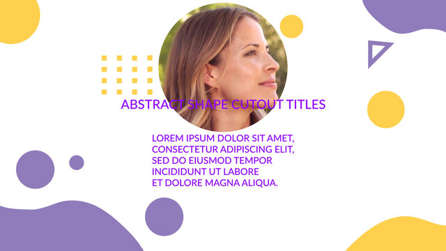 Abstract Shape Cutout Titles