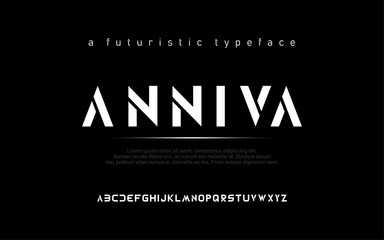 Modern Alphabet Font. Typography urban style fonts for technology, digital, movie logo design. vector illustration