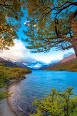 landscape with lake and mountains, El Chalten, Patagonia, Argentina