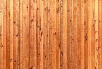 Yellow wooden plank wall, background or texture.