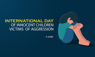 vector illustration of international day of innocent children victims of aggression