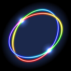 Bright decorative luminous frame with shining effect