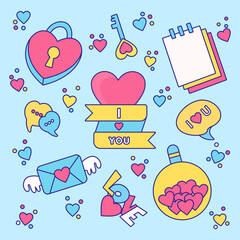 Valentine's Day Design Elements