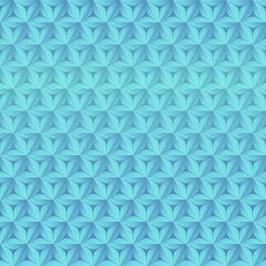Seamless blue floral geometric ornament