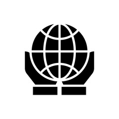 Save The World vector Solid icon style illustration. EPS 10 File