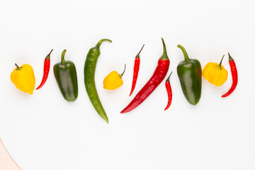 Red hot chili peppers pattern texture background.