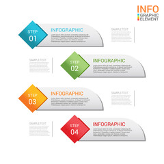 Presentation business infographic template with 4 options. Vector illustration.