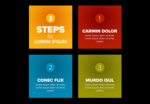 Four Squares Infographic Layout