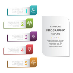 Presentation business infographic template with 4 options. Vector illustration.