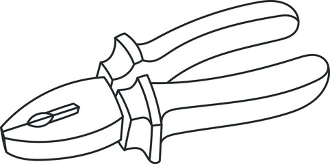 Illustration vector graphic of pliers in a line style.

Great for graphic needs