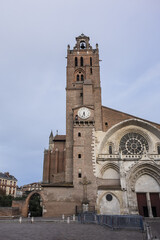 Fototapeta na wymiar Toulouse Cathedral (Cathedrale Saint-Etienne de Toulouse, XIII - XVII century) - Roman Catholic church in city of Toulouse. France.
