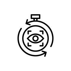 Future Projection vector Outline icon style illustration. EPS 10 File