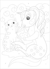 Unicorn Coloring book Activity page