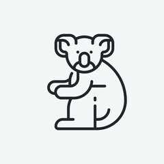 Marsupial vector icon illustration sign