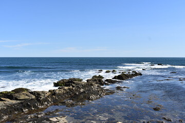 rocky coast of the sea