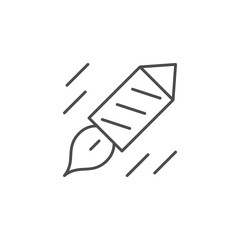 Firework rocket line outline icon