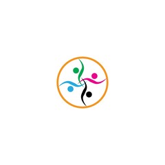 Global community network concept icon vector illustration