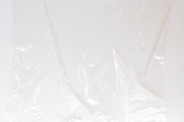 Obraz premium Plastic thin and clear Wrap on white background 