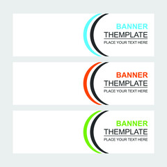 Set of abstract vector banners design. Collection of web banner template. modern template design for web  ads  flyer  poster background