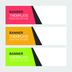 Set of abstract vector banners design. Collection of web banner template. modern template design for web ads flyer poster background