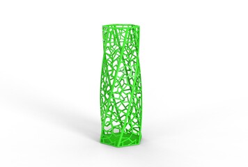 3d illustration of voronoi vase isolated 