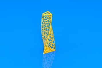 3d illustration of voronoi vase isolated 