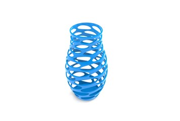 3d illustration of voronoi vase isolated 