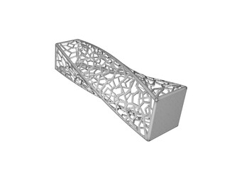 3d illustration of voronoi vase isolated 